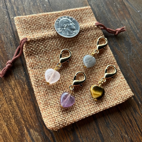 Crystal Pet Charms Amethyst Pet Charm Rose Quartz Pet Charm Cat Collar Charms - Picture 3 of 4